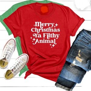 MERRY CHRISTMAS YA FILTHY ANIMAL t shirt